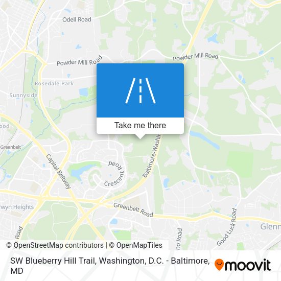 SW Blueberry Hill Trail map