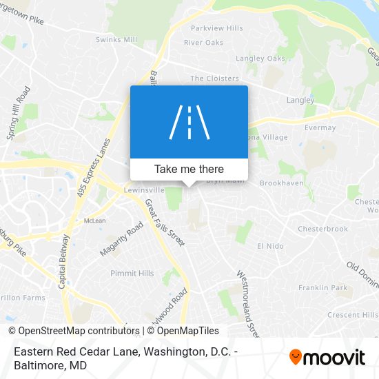 Mapa de Eastern Red Cedar Lane