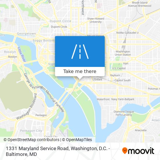 Mapa de 1331 Maryland Service Road