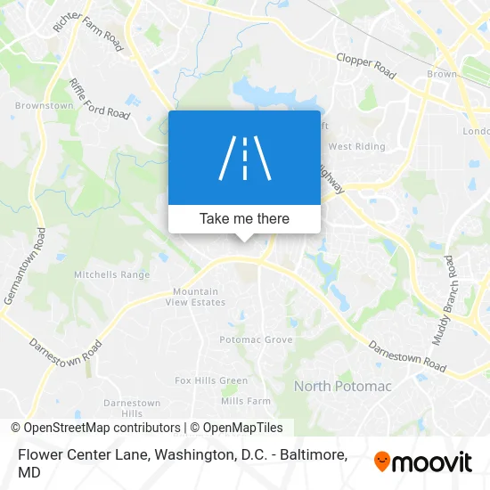 Flower Center Lane map