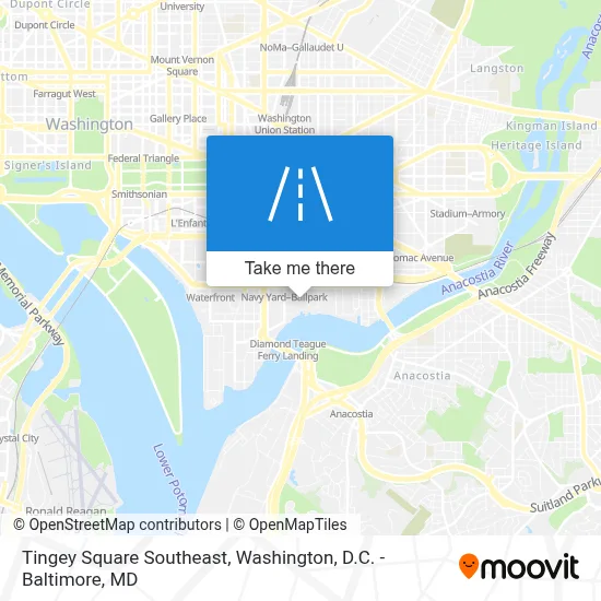 Tingey Square Southeast map