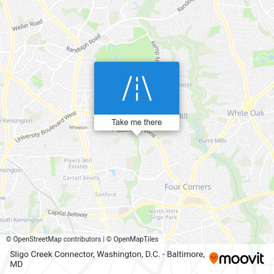 Mapa de Sligo Creek Connector