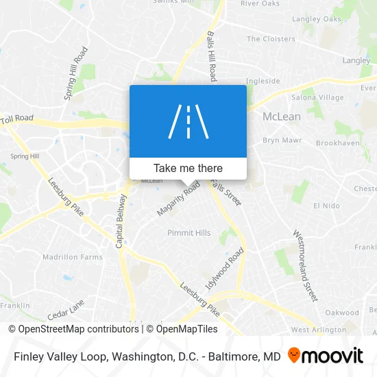 Finley Valley Loop map