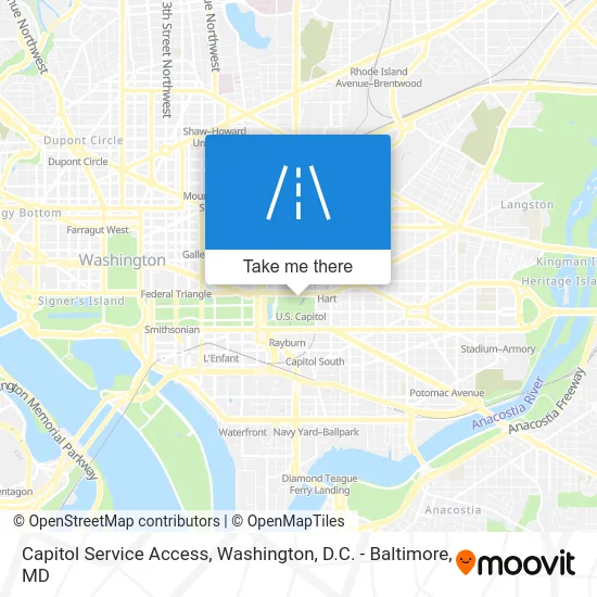 Capitol Service Access map