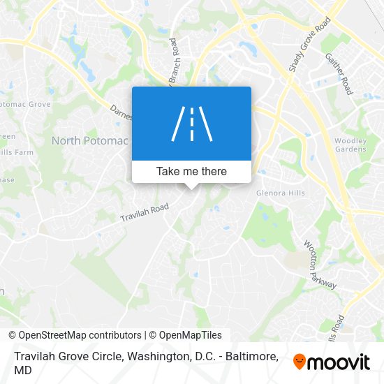 Travilah Grove Circle map