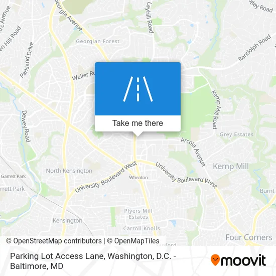 Parking Lot Access Lane map