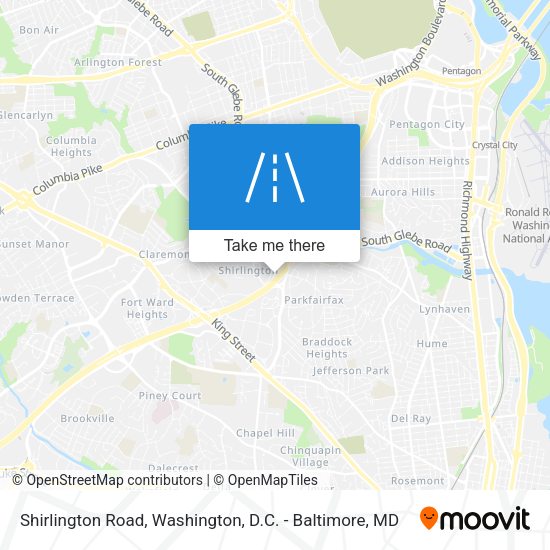 Shirlington Road map