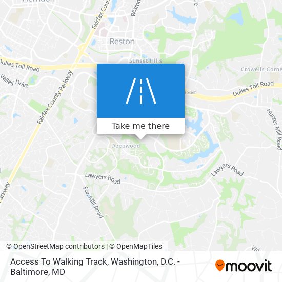 Mapa de Access To Walking Track