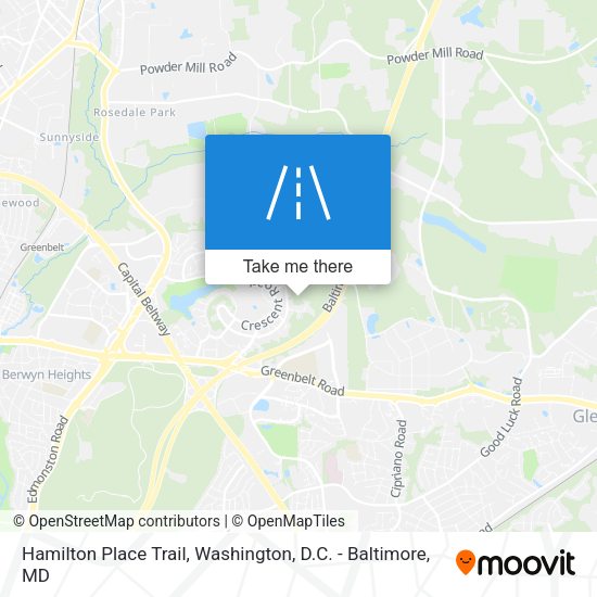 Hamilton Place Trail map