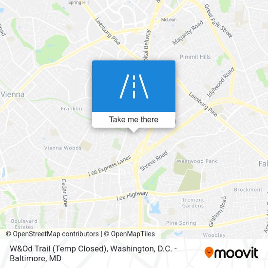 W&Od Trail (Temp Closed) map