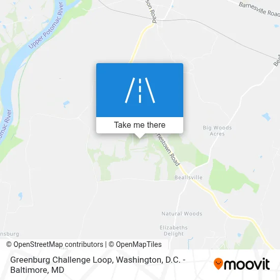 Greenburg Challenge Loop map