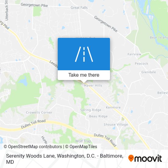 Mapa de Serenity Woods Lane