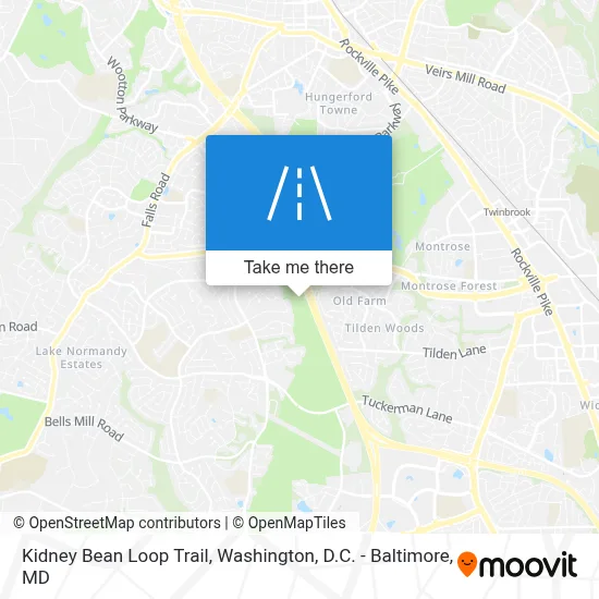 Kidney Bean Loop Trail map