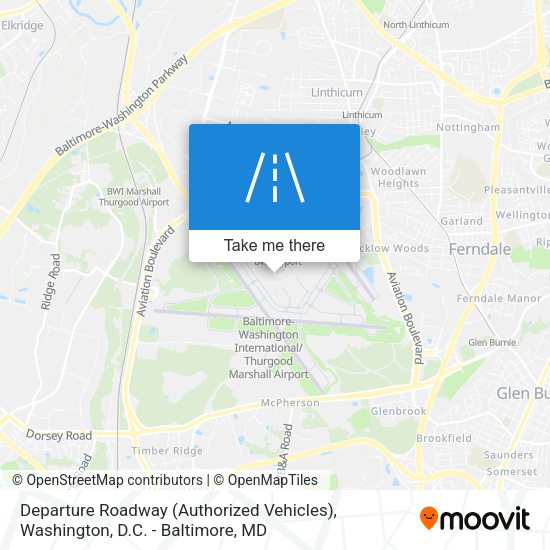 Departure Roadway (Authorized Vehicles) map