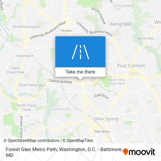 Forest Glen Metro Path map