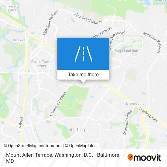 Mount Allen Terrace map
