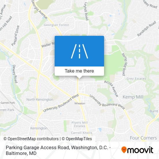 Parking Garage Access Road map