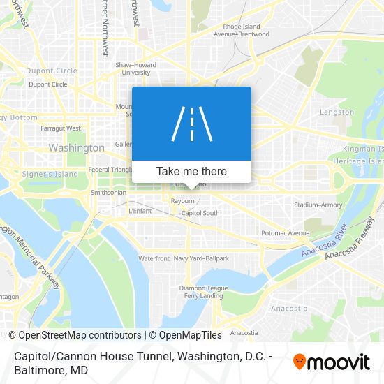 Capitol/Cannon House Tunnel map