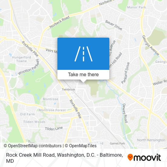 Rock Creek Mill Road map