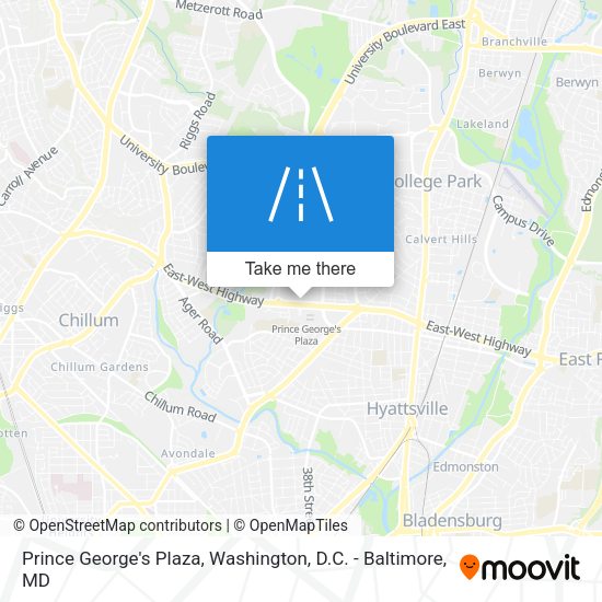 Prince George's Plaza map