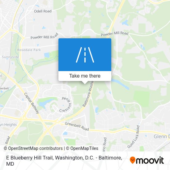 E Blueberry Hill Trail map