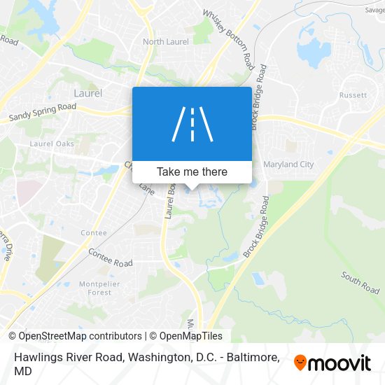Mapa de Hawlings River Road