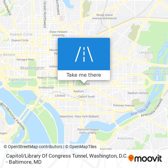 Capitol / Library Of Congress Tunnel map