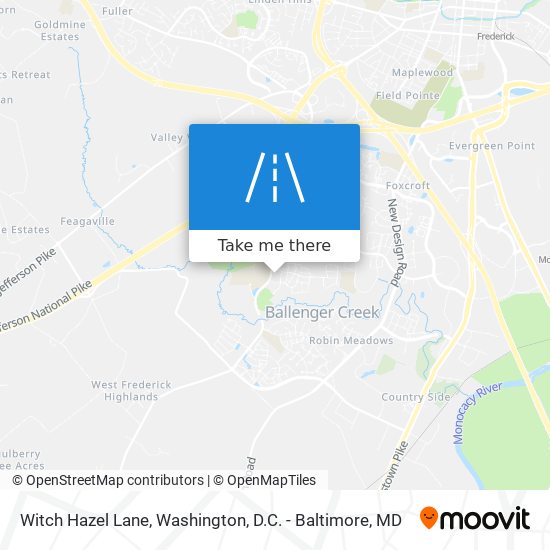 Mapa de Witch Hazel Lane