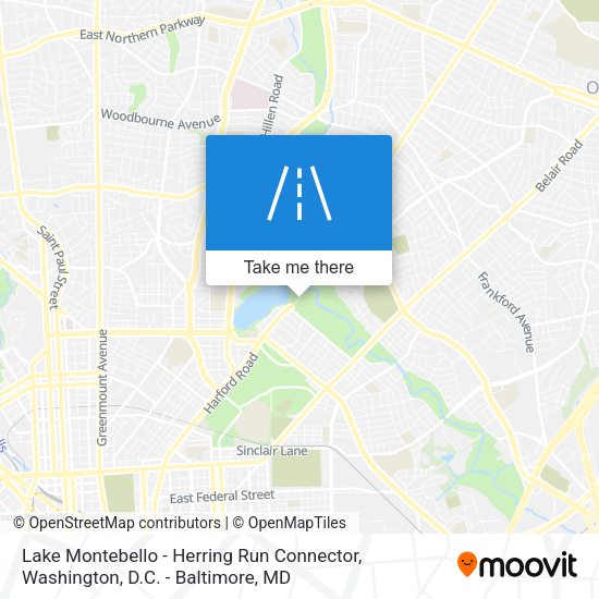 Lake Montebello - Herring Run Connector map