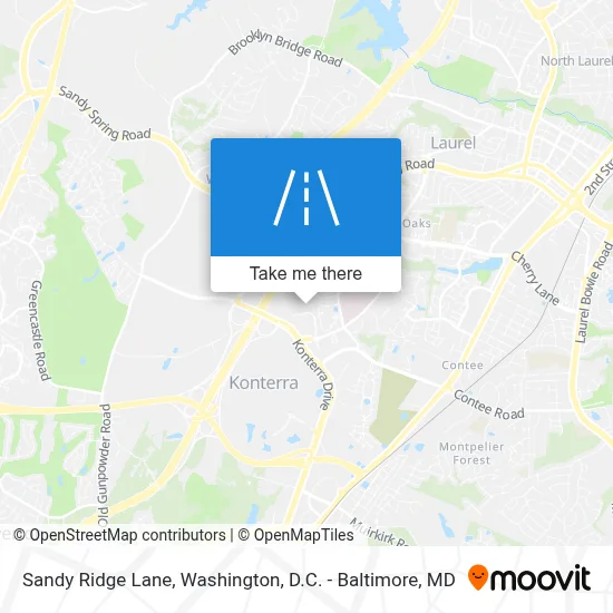 Sandy Ridge Lane map