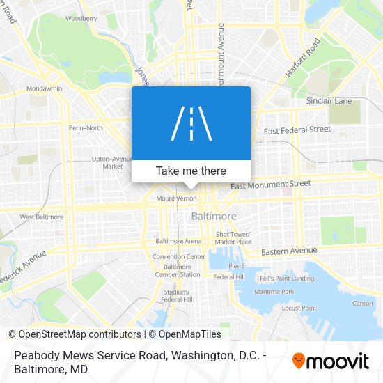 Peabody Mews Service Road map