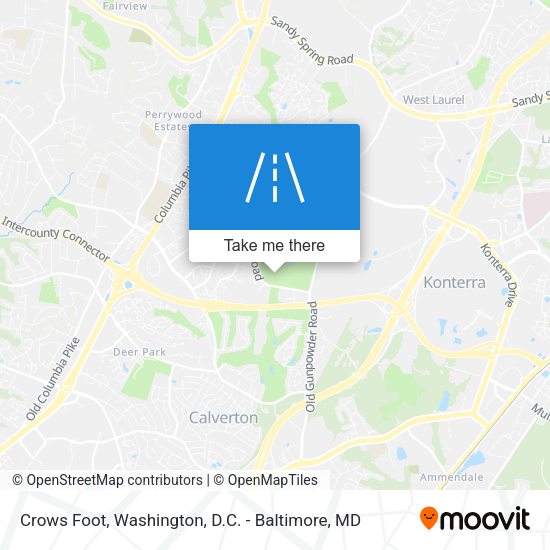 Crows Foot map