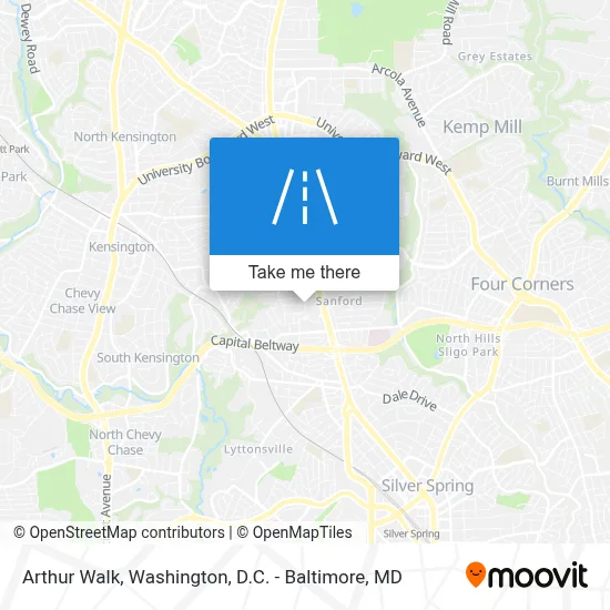Arthur Walk map