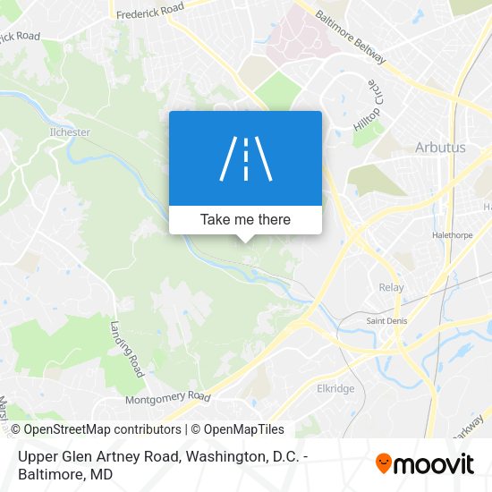 Upper Glen Artney Road map