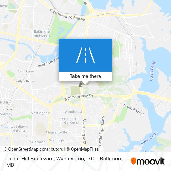 Mapa de Cedar Hill Boulevard