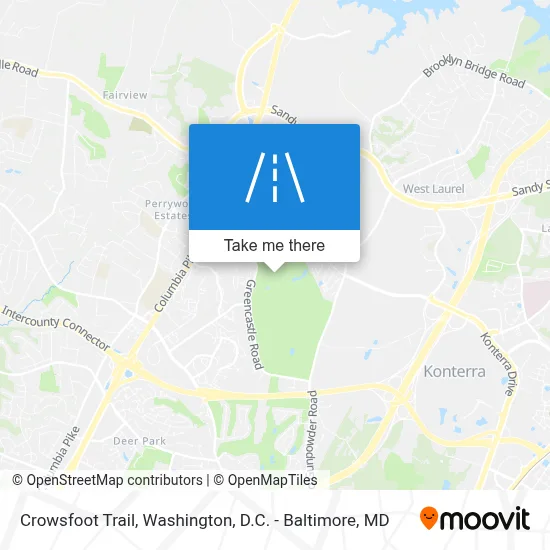 Crowsfoot Trail map