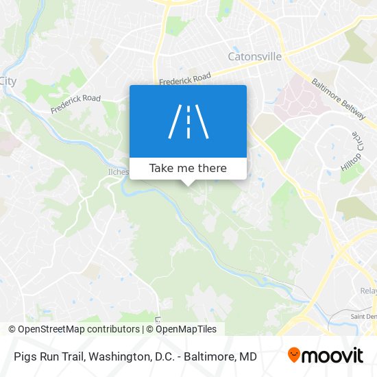 Pigs Run Trail map