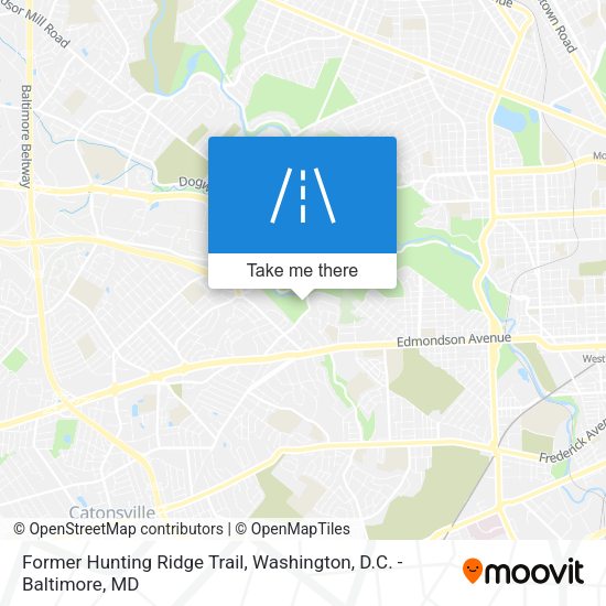 Former Hunting Ridge Trail map