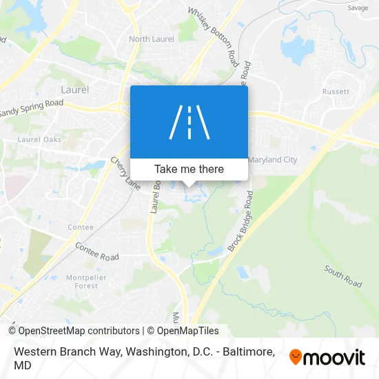 Western Branch Way map