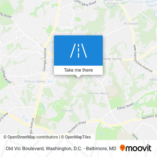 Mapa de Old Vic Boulevard