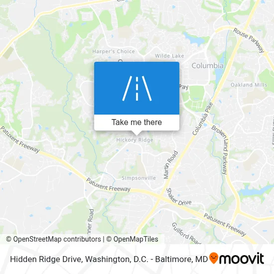 Hidden Ridge Drive map