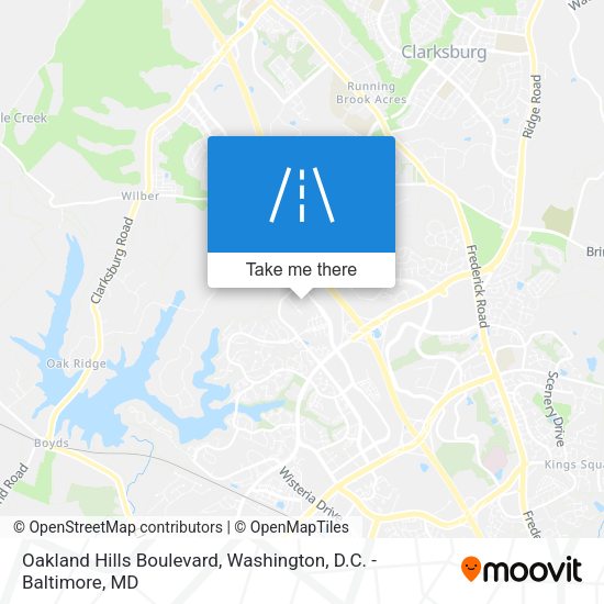 Oakland Hills Boulevard map