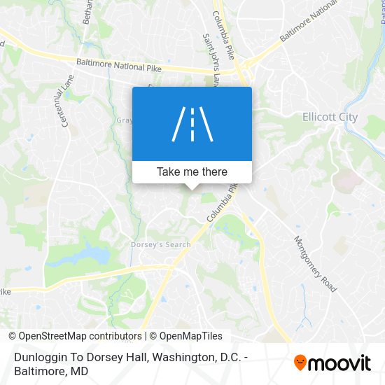 Dunloggin To Dorsey Hall map