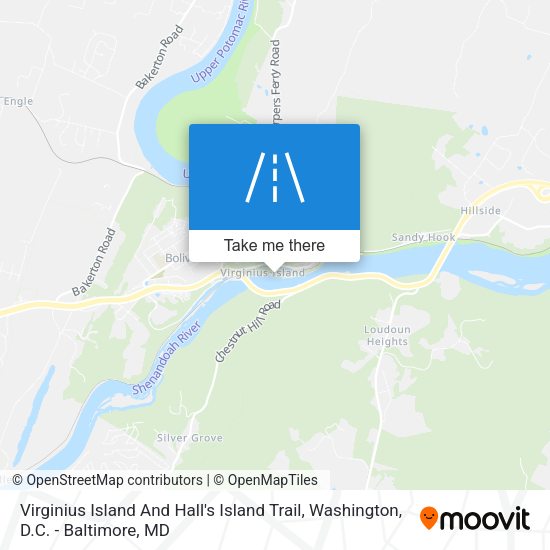 Mapa de Virginius Island And Hall's Island Trail