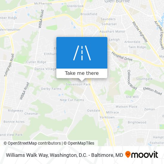 Williams Walk Way map