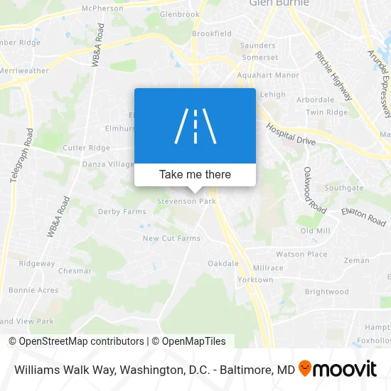 Williams Walk Way map
