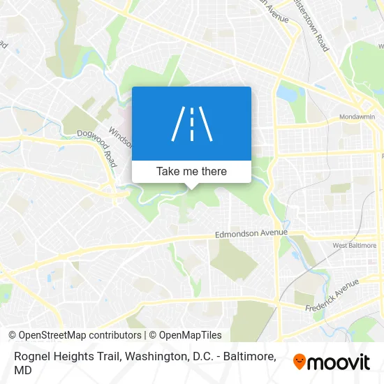 Rognel Heights Trail map