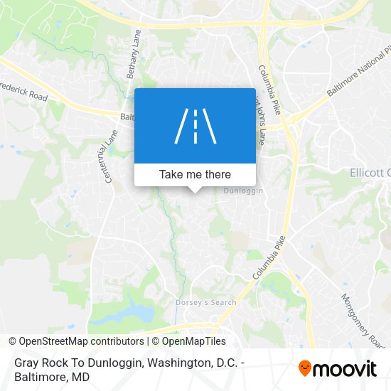 Gray Rock To Dunloggin map