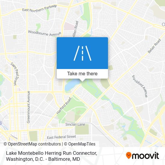 Lake Montebello Herring Run Connector map