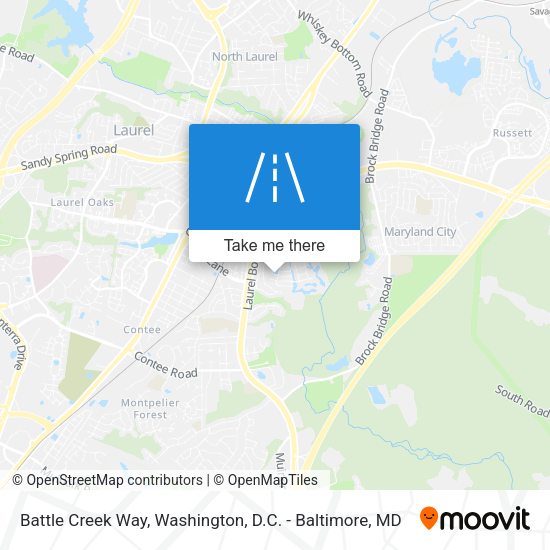 Battle Creek Way map